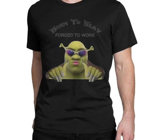 Women's Shrek Fun T-shirt Fashion Short Sleeve Round Neck Print Women Clothing Aesthetic Harajuku Y2k Top Vintage Clothes Cozy