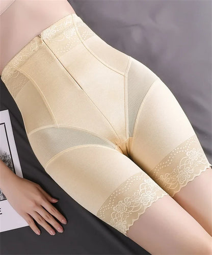 Zipper Tummy Control Panties High Waist Shapewear Brief Shorts Body Shaper Butt Lifting Silky Stretchy Fabric Seamless