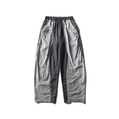 Men Outdoor Lightweight Quick Dry Ultra Loose Casual Splice Wide Leg Techwear Track Cargo Pants Women Streetwear Baggy Trousers