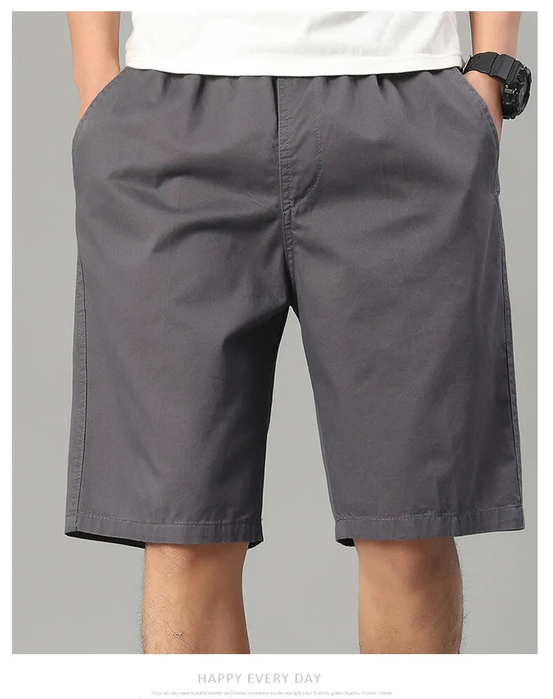 Men's Elastic Waist Casual Shorts Summer Light Weight Sweat Shorts Relaxed Fit Work Shorts Loose Casual Jogger Short