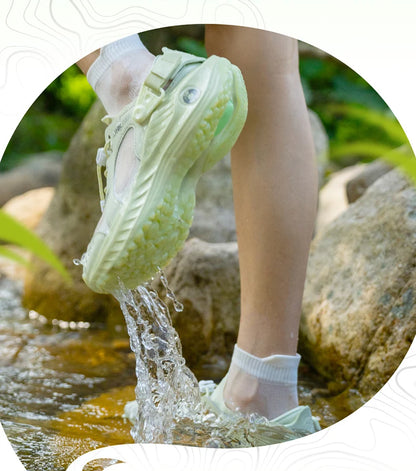 Breathable Mesh Quick Dry Water Shoes Shock Absorb Anti Slip Rock Grain Light Hiking Sneakers Unisex Outdoor Camping