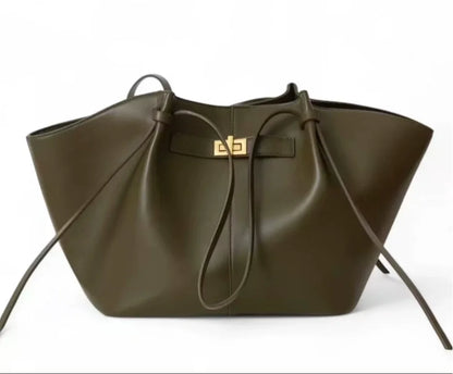 2026 Women's Summer Large Capacity Commuter Tote Bag Female Korean Fashion Luxury Pu Leather Handbags Chic Trend Underarm Bag