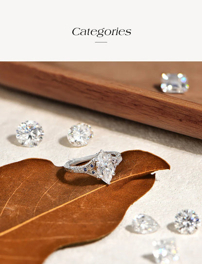 Bague en moissanite ATTAGEMS taille marquise 2 carats avec saphir de laboratoire pour femme en argent sterling 925, bijoux de mariage de luxe personnalisables