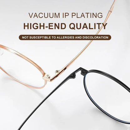 High Quality Round Ultra-light ALL Titanium Eyeglass Frames Women Myopia  Prescription Eyewear Reading Glasses 30821
