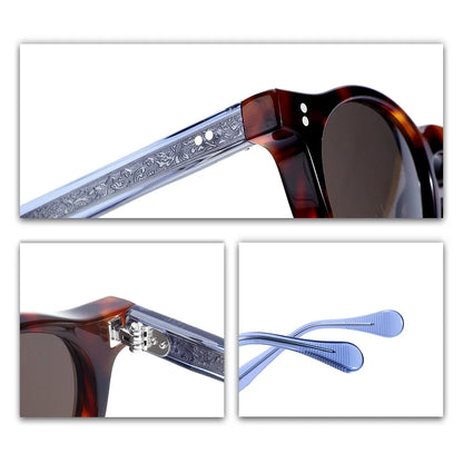 Retro Luxury Polarized Sunglasses for Men And Women UV400 Protection Classic Design Thick Acetate Frame