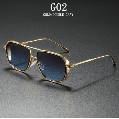 Fashion Sunglass Men Vintage Sunscreen Oversized Sunglasses Women Trendy Metal Glasses Gafas De Sol Hombre Lunette Soleil Femme