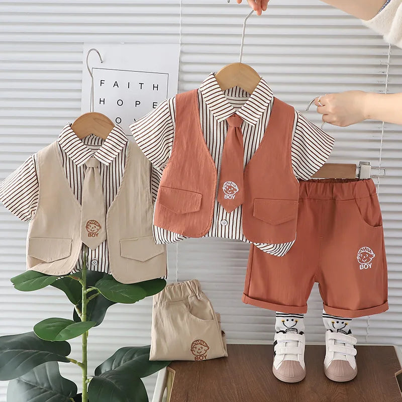 New Summer Baby Boys Clothes Suit Children Cotton Casual T-Shirt Shorts 2Pcs/Sets Toddler Costume Infant Outfits Kids Tracksuits
