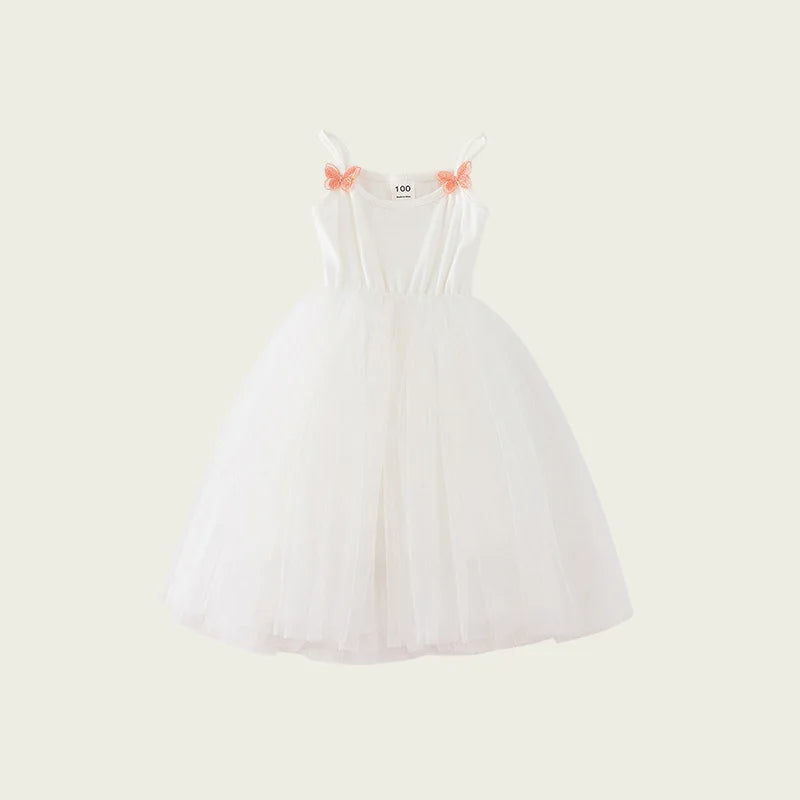 2026 Summer Baby Girls Kids Cute Tutu Sling Dress Sleeveless Tulle Birthday Party Vestido Ballet Princess Dress Children Clothes