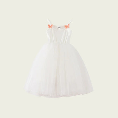 2026 Summer Baby Girls Kids Cute Tutu Sling Dress Sleeveless Tulle Birthday Party Vestido Ballet Princess Dress Children Clothes