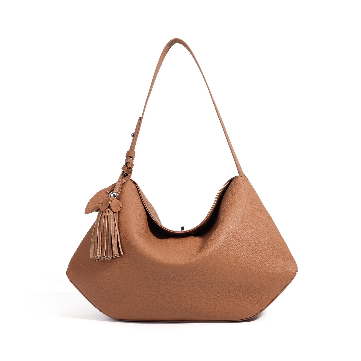 2026 Hot Top Grain Leather Spacious Tote Bag Fashionable Underarm Single Shoulder Crossbody Bag Women Chic Shopping Hobo Handbag