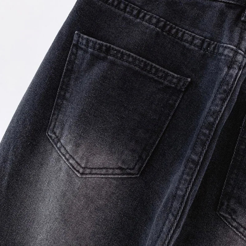 Winter Lady Plush Thermal High Waist Thin Jeans Girls Fleece Snow Warm Denim Pants Female Comfortable Straight Leg Trousers