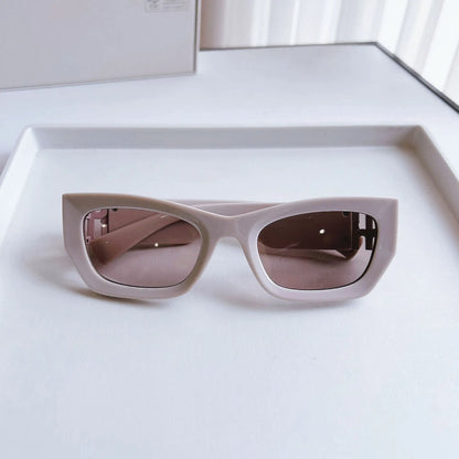 Light Luxury Designer Sun Glasses Women's Retro Polygonal Cat Eye Sunglasses for Men UV400 Personality Cool Trendy Glasses