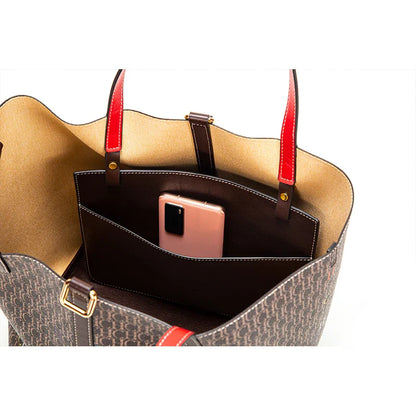 Retro Classic Style Large Capacity Women's Handbag Exquisite Workmanship Letters Printing Ladies Multifunctional Handbag