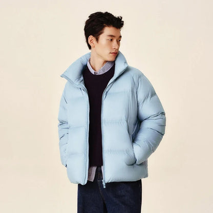 Down Jacket Men 2026 Winter New Thickened Short Coat Three-Proof Thermal Puffer Coat Couple Top Trendy Down Jacket