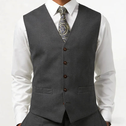 Men Vest Beige Single Button V Neck Solid Waistcoat For Wedding Birthday Banquet Party Business Work Daily Casual Men Suit Vest