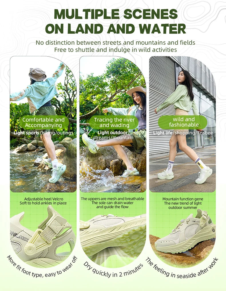 Summer Outdoor Water Shoes for Men And Women Breathable Non-slip Thick Sole Cushioned Speed Interference Casual Shoes