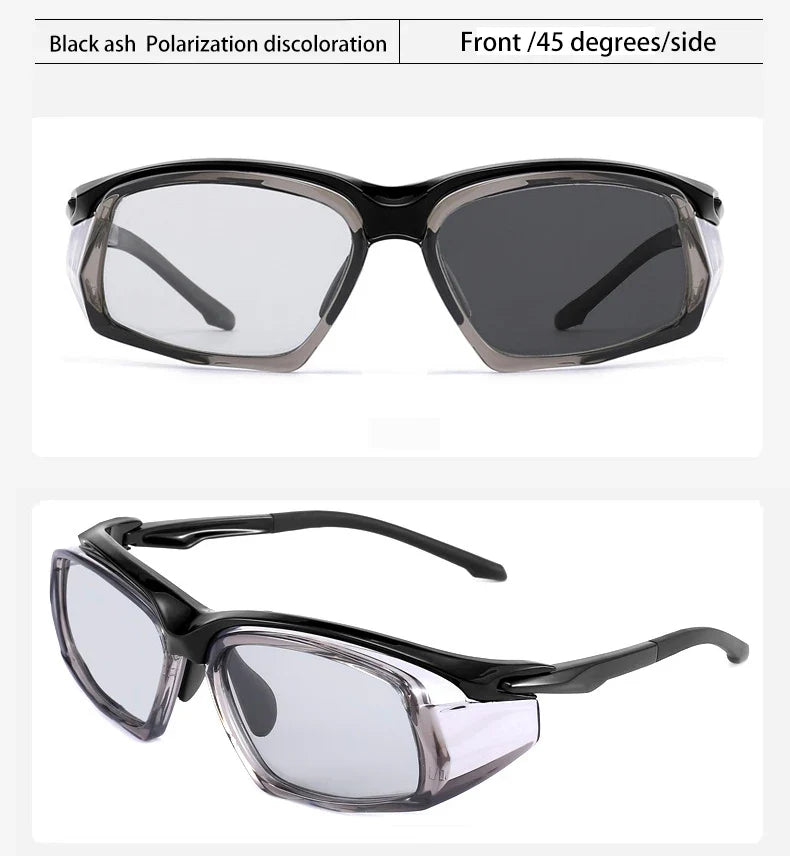 Sports Running Sunglasses Men Mountaineering Wind  Sand TR90 Polarized Sunglasses Safety Eyewear Customizable Prescription