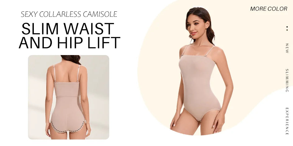 Slimming Strapless Bodysuit Off Shoulder Women Shorts Shapewear Tummy Control Body Shaper Sexy Fajas Underwear Bodysuits