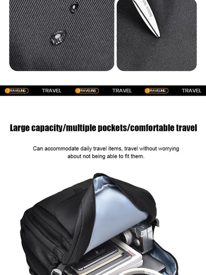 A Multi-layer Waterproof And Stylish Backpack Oxford Large-capacity Simple Commuter Out-of-town Student Backpack