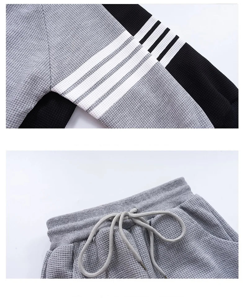 Spring Striped Baby Boys Workout Sweatshirt + Drawstring Sweatpant Sets Kids Tracksuit Child Jumper Pant Jogger Set 2-11 Years