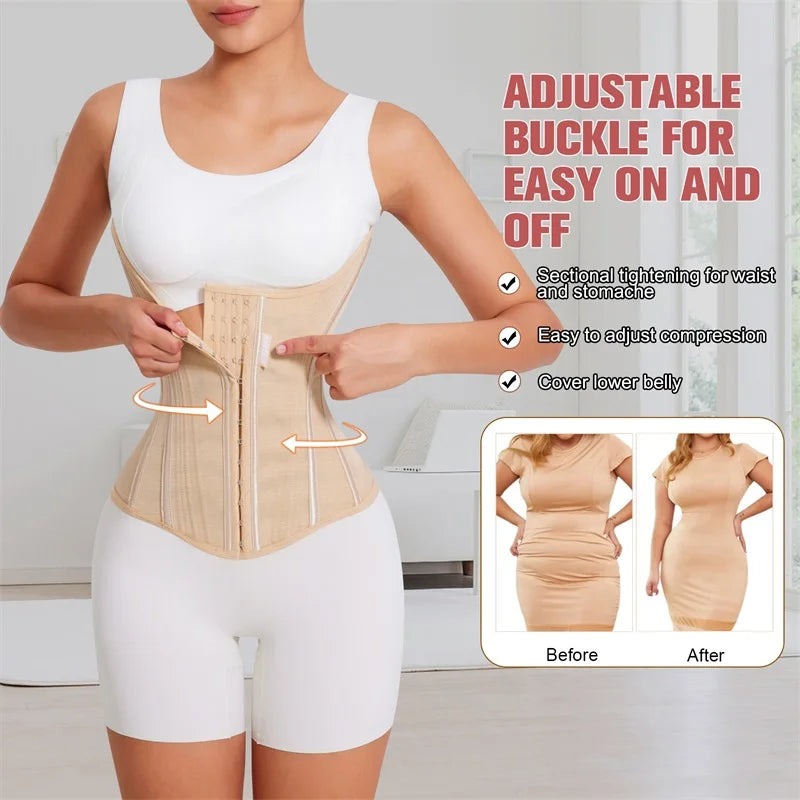 U-shaped Waist Trainer Corset Workout Body Shaper Breast Lifted Waist Trainer Soft Steel Bone Slimming Women's Shapewear
