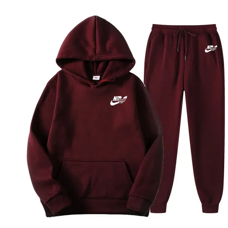 2025 Spring Autumn Men Casual Two Piece Sets Sweatshirts Men Women Street Los Fashion Printed Sports Suit