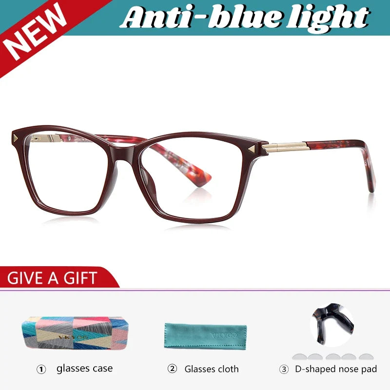Fashion Personalized Geometric Simple Design Women's Anti-Blue Light Reading Glasses Men Customizable Prescription LS222