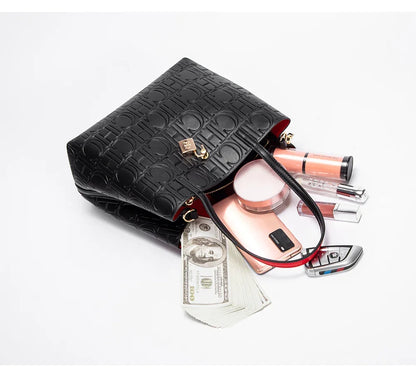 High-quality Fashionable Letter Printed Handbag Large Capacity Solid Color High-end Feel Versatile Women's Shoulder Bag