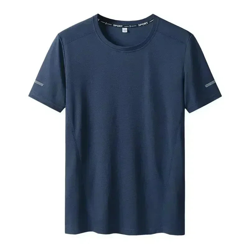 6XL 8XL Large Plus Size Men T Shirts Quick Dry Short Sleeve T Shirt Gym Jerseys Fitness Trainer Running T-Shirt Sportswear