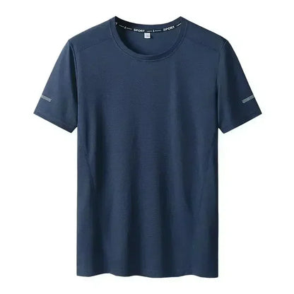 6XL 8XL Large Plus Size Men T Shirts Quick Dry Short Sleeve T Shirt Gym Jerseys Fitness Trainer Running T-Shirt Sportswear