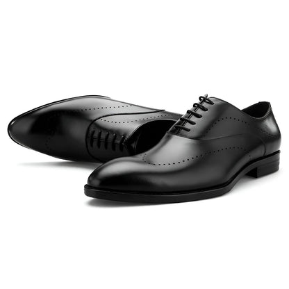 Full-Grain Leather Formal Derby Shoes for Men Daily Wear Business Oxford Dress Shoes