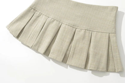 American Retro Pleated Mini Skirt Women Sexy Low Waist Summer Skirts Cool Girl Y2K saia