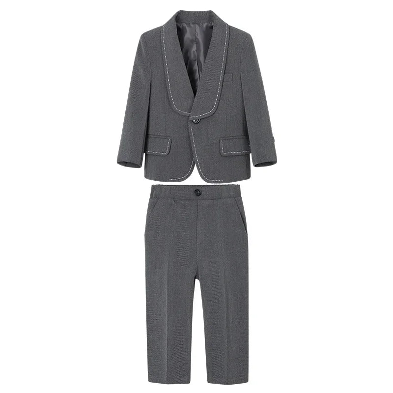 High Quality Kidsgentleman Wedding Suits Waistcoat Formal Dress Boys Morning Coat Children Blazer Clothes Sets Toddler Tuxedos