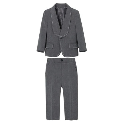 High Quality Kidsgentleman Wedding Suits Waistcoat Formal Dress Boys Morning Coat Children Blazer Clothes Sets Toddler Tuxedos