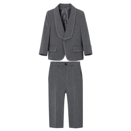 High Quality Kidsgentleman Wedding Suits Waistcoat Formal Dress Boys Morning Coat Children Blazer Clothes Sets Toddler Tuxedos