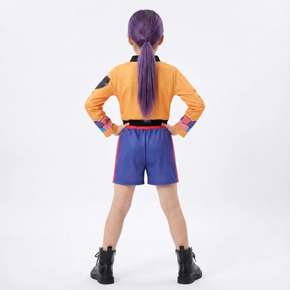 Rumi Girl Cosplay Costume Anime Mira Roleplay Outfit Trendy Dance Performance Wear Halloween Party Performance Costume