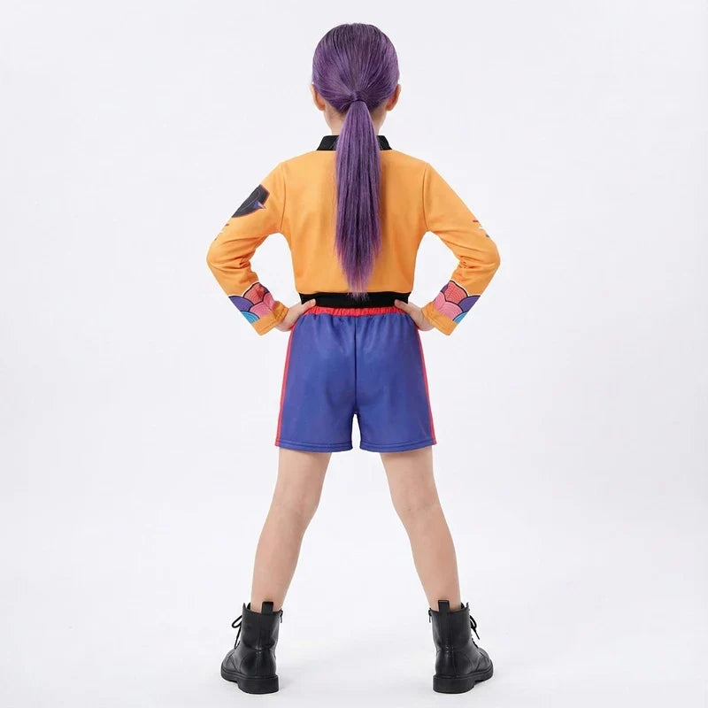 Rumi Girl Cosplay Costume Anime Mira Roleplay Outfit Trendy Dance Performance Wear Halloween Party Performance Costume