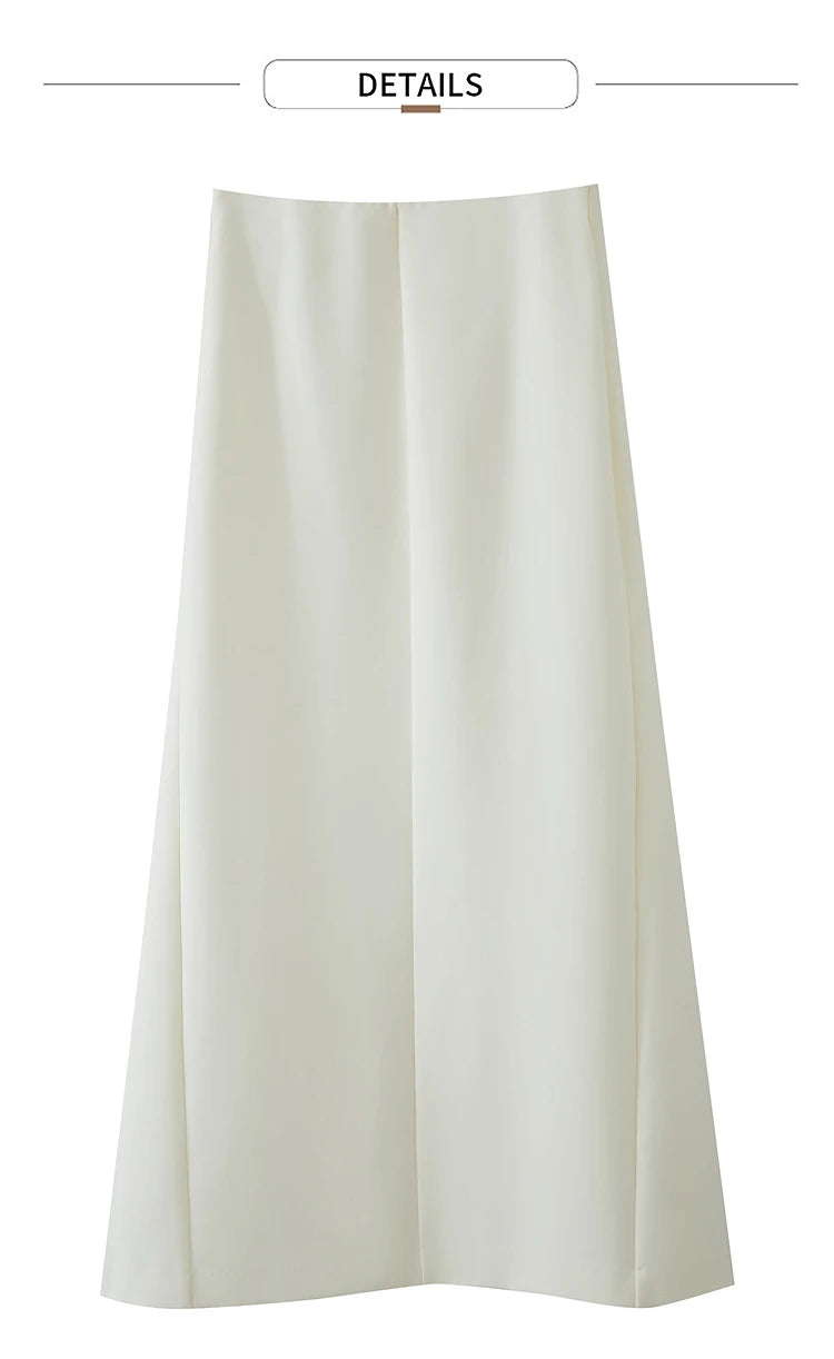 Minimalist Skirt Mermaid For Women 2025 Spring New Elegant Office Lady Solid Mid Length Slim Thin Elastic Skirts 12521065
