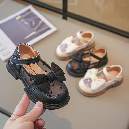 2026 Summer Fashionable Cute Round Toe Breathable Bow Sandals Comfortable Solid Color Casual Girls Lightweight Walking Shoes