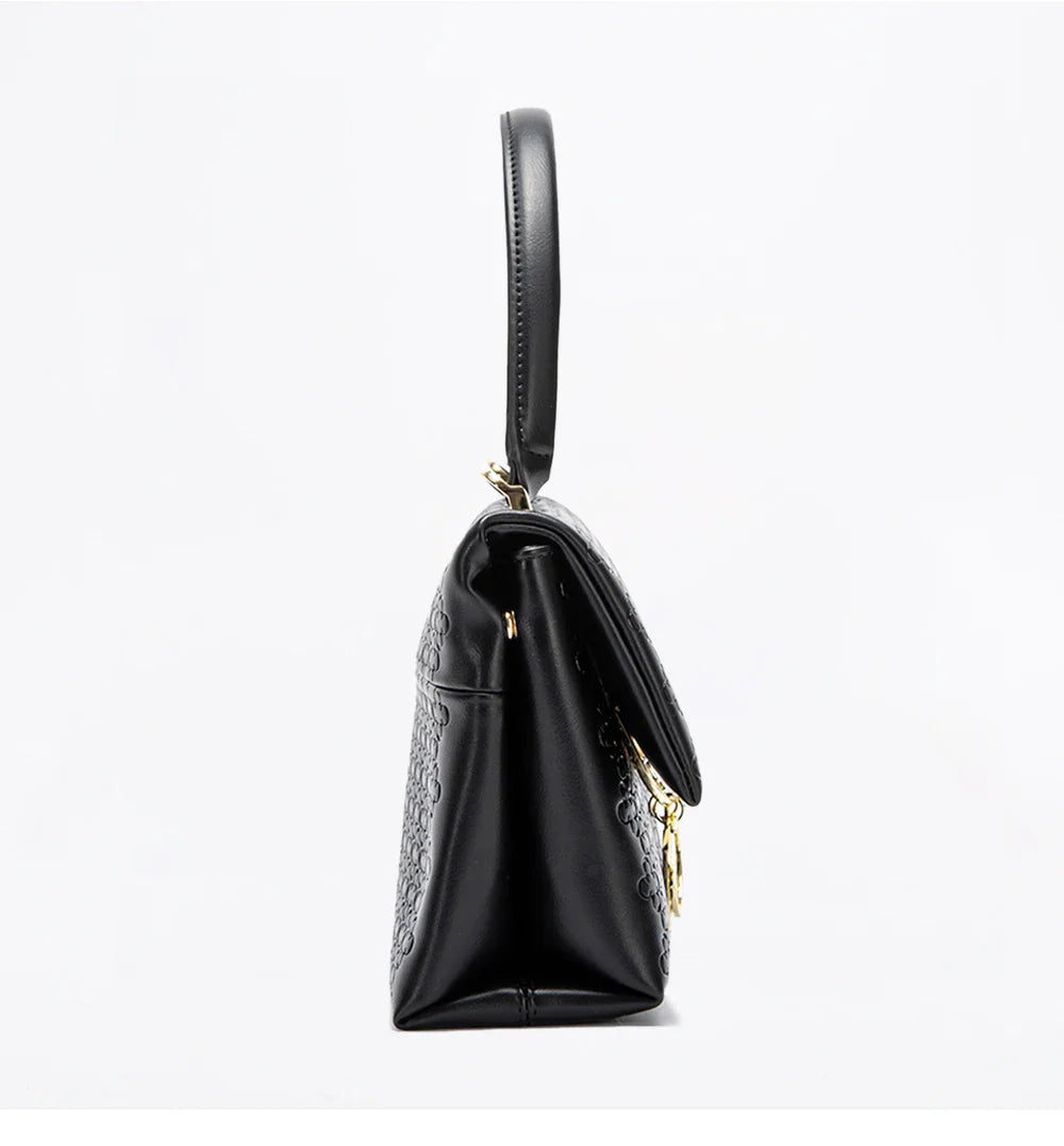 Unique Fashion Printed Women's Handbag Metal Accessories Solid Color Elegant Simplicity Women's Shoulder Bag