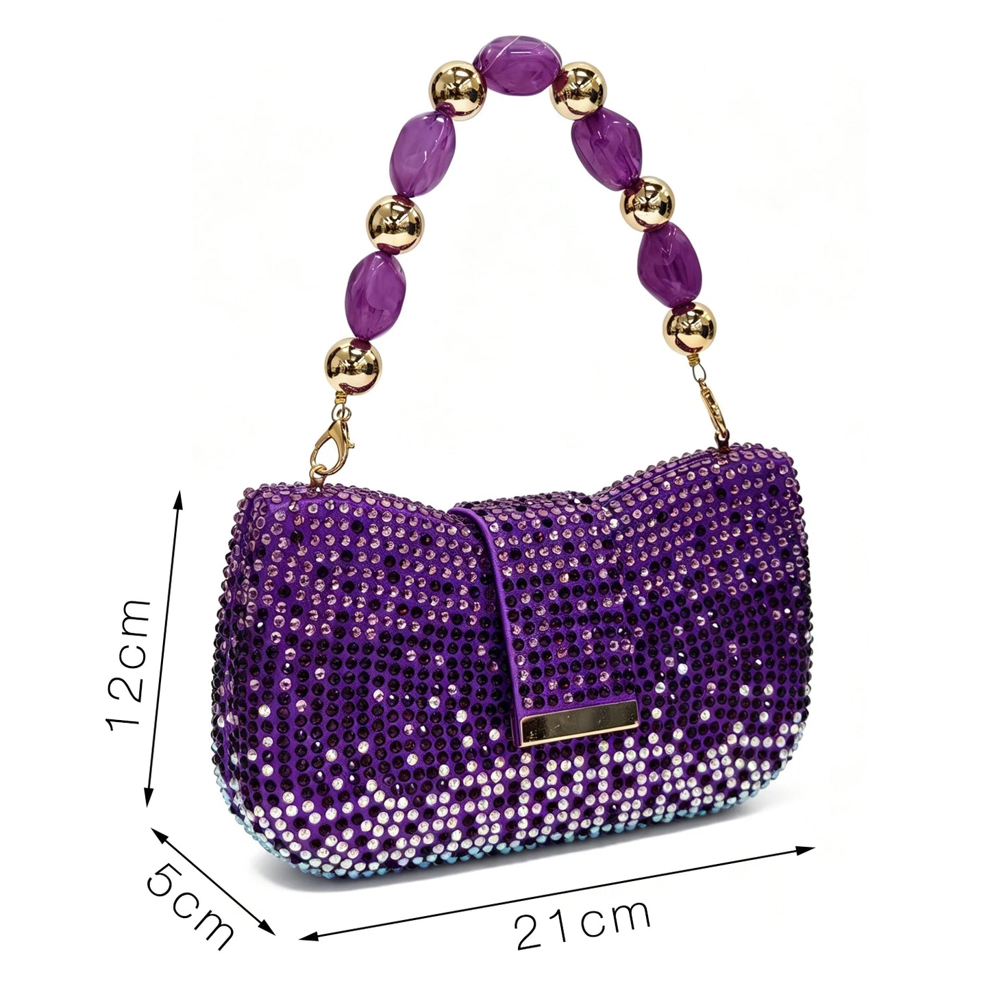 Emerald Green Rhinestone Heels & Bag Set Crystal Slingback Pumps with Matching Handbag for Wedding Party