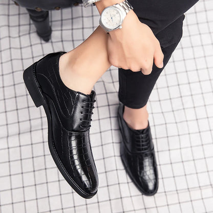 Spring Italian high-quality Blue Leather Shoes for Men men leather shoes Wedding Dress Shoes Patent mens loafers Big size:38-48