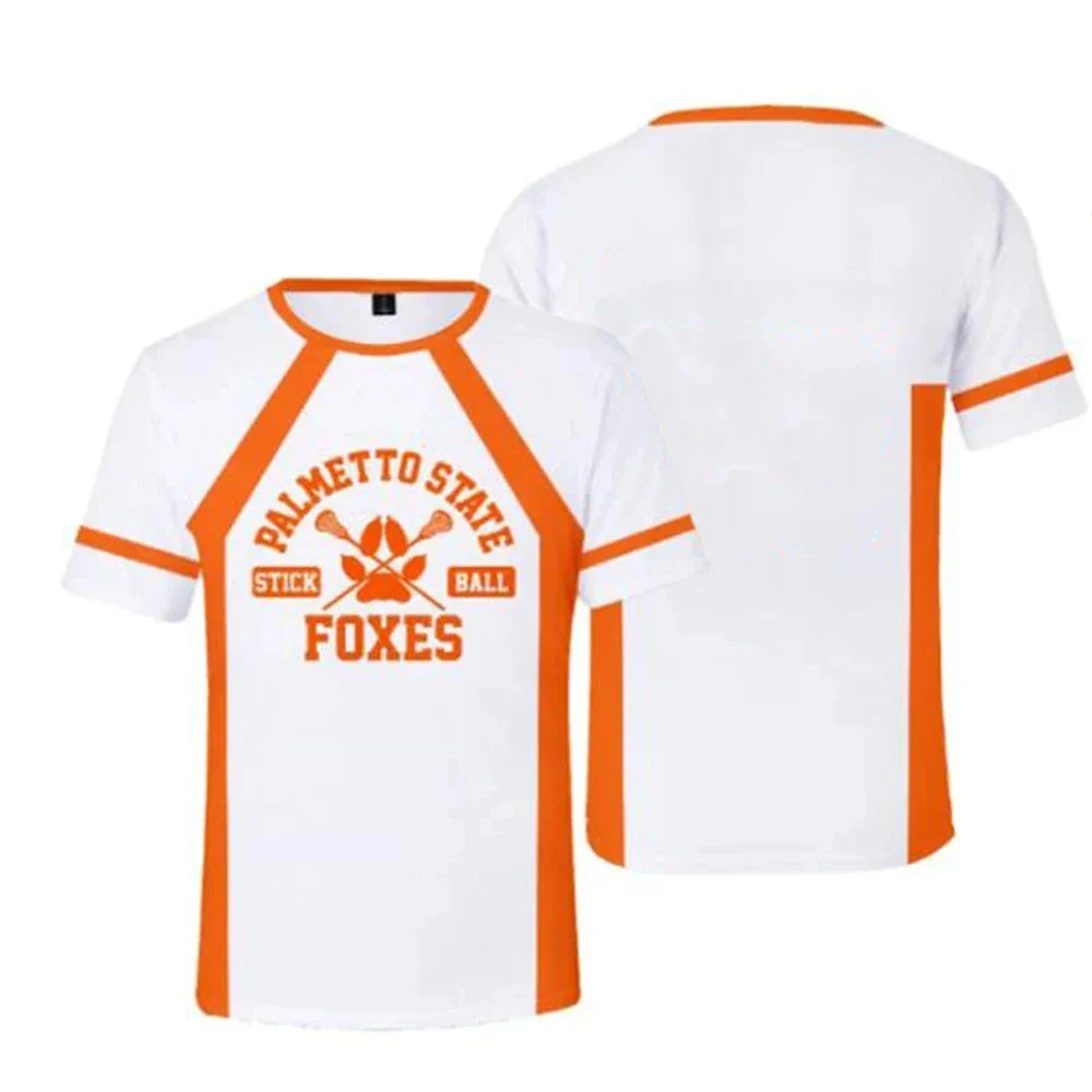 New The Foxhole Court Palmetto State Foxes Lacrosse Jersey Cosplay WILDS MINYARD 3D Tshirt Men/Women Short Sleeve Kids Tees