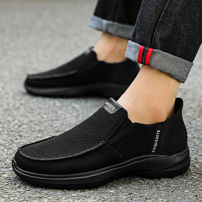 New Summer Breathable Canvas Shoes Men Loafers Slip On Sneakers Fashion Casual Men Shoes Lightweight Flats Men Driving