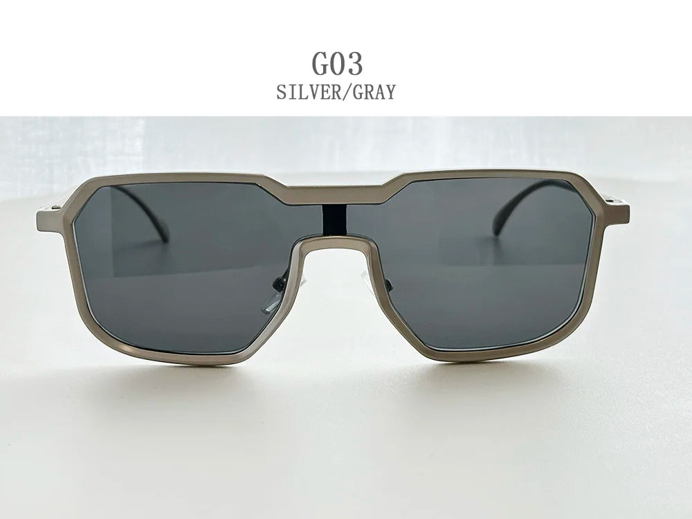 Steampunk Sunglass Men One Pieces Vintage Sunglasses Women New Luxury Fashion Glasses Gafas De Sol Hombre Zonnebril Dropshipping