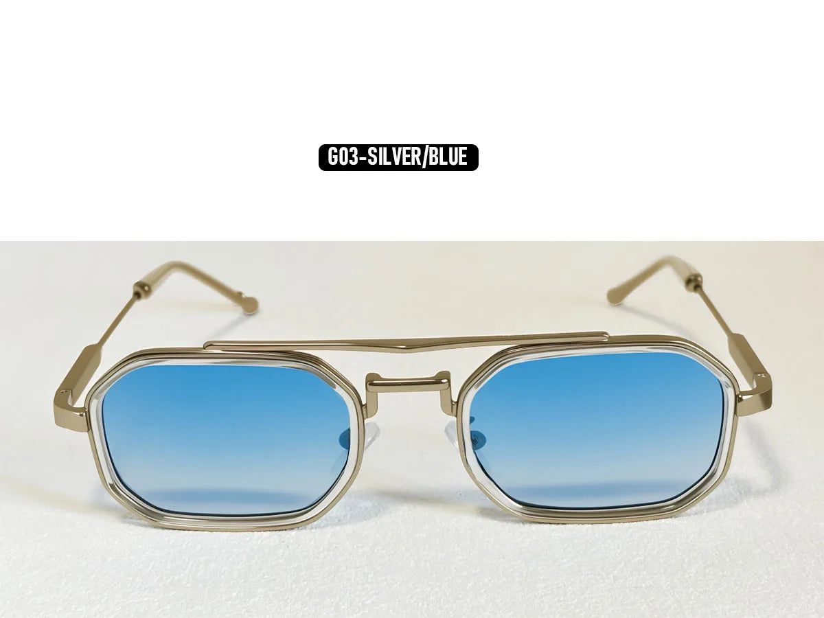 UV400 Protection Square Sunglass Men Vintage Steampunk Sunglasses Women Woman Luxury Fashion Glasses Gafas De Sol Hombre Okulary