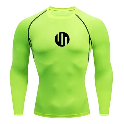 Running Men's Compression Long sleeve T-Shirt Gym Sports underwear Quick-drying Sweat-Wicking Sunscreen Second Skin Workout Men