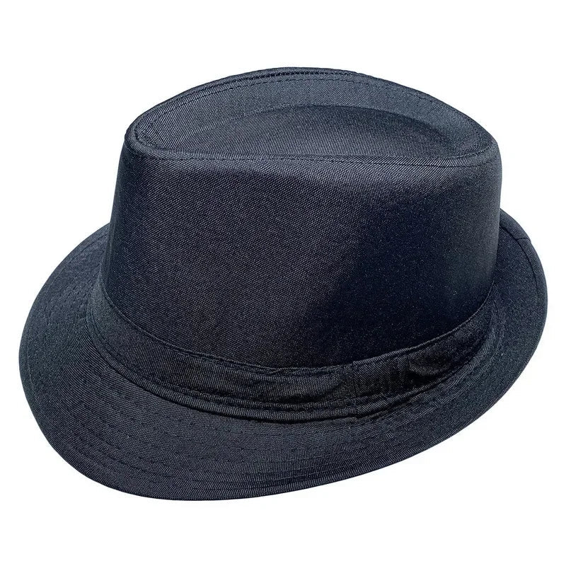 Summer Solid Bright Color Sun Hat British Jazz Hat Top Hat Men's Top Hat Winter Middle-aged and Elderly Jazz Warm Hat Fedora Hat
