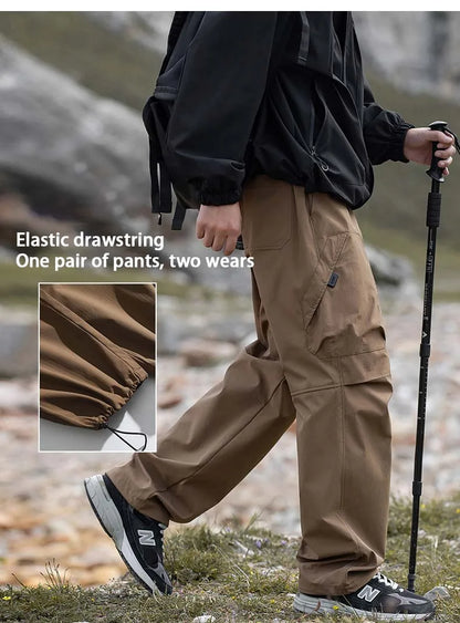 Men's Climbing Trousers Windproof Rainproof Cycling Pants  Hiking Trip Cargo Pants Outdoor Camping Running Sport Men Trouses