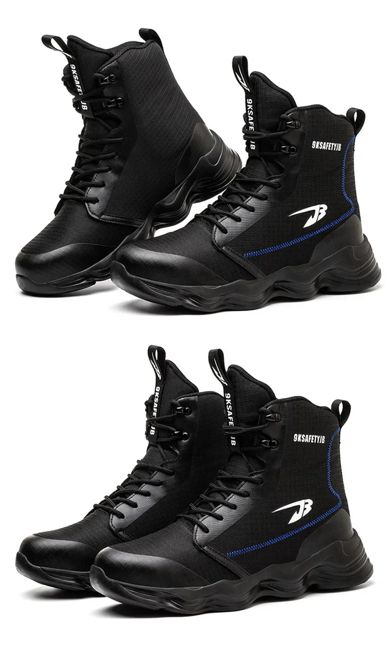 Safety Shoes Men Boots High Top Work Sneakers Steel Toe Cap Anti-smash Puncture-Proof work Boots Indestructible Shoes